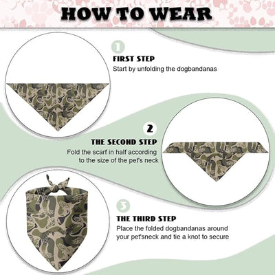 KEIAHUAN Green Fish Camo Dog Bandanas Soft Fabric Kerchief Accessories Pet Dog and Cats Kerchief Bandana Decor