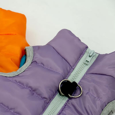 Winter Waterproof Windproof Vest Coat for Small Medium Dogs - Warm Jacket for Cold Weather (Not Suitable for Big Dogs) X-Purple L