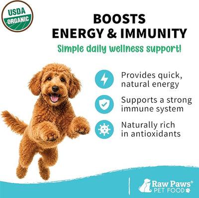 Raw Paws Organic Virgin Coconut Oil for Dogs & Cats, 4-oz - Supplement | Digestive & Immune Support - Allergy Relief for Dogs - Cat Hairball Support - Oral Health - Thyroid Support