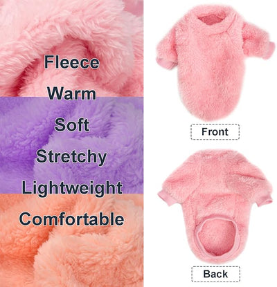 Dog Sweater, 3 Pack Dog Sweaters for Small Dogs, Dog Clothes for Small Dogs Girl Boy, Ultra Soft and Warm Puppy Sweater Dog Coat for Winter Christmas (Large, Pink+Purple+Peach)