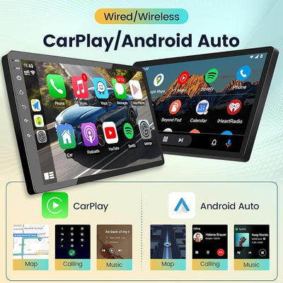 Leadfan Car Radio for Toyota Tacoma 2005-2015 Stereo Replacement with Wireless Carplay Android Auto, 9'' Touchscreen Buit-in Bluetooth GPS Navigation WiFi Backup Camera Mic 2+32G