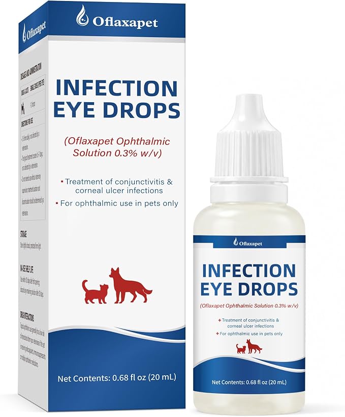 Dog Eye Drops | Dog Eye Infection Treatment | Flush Irritants & Reduce Redness, Watering & Discharge | Sterile Solution with Easy | Apply Dropper for Daily Use | 0.68 fl oz (20 mL)