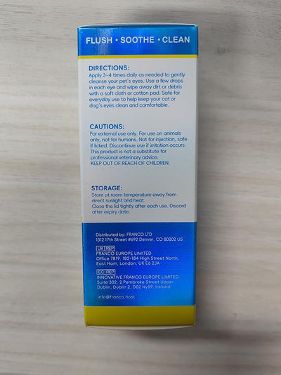 Daiasns Cataract Drops for Dogs, Eye Drops for Eye Infection Treatment, Relieving Itching & Irritation, Vet-Recommended Pink Eyes and Tear Stain Cleaner for Dogs and Cats - 3.38oz