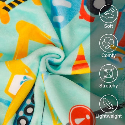 KYEESE Dog Pajamas Soft Dogs Clothes Pet Coat Velvet Dog Pajamas Small Sized Dogs Comfy Doggie Jammies Onesie Stretchy Doggie Pjs Pet Costume with Construction Vehicles Pattern, Small