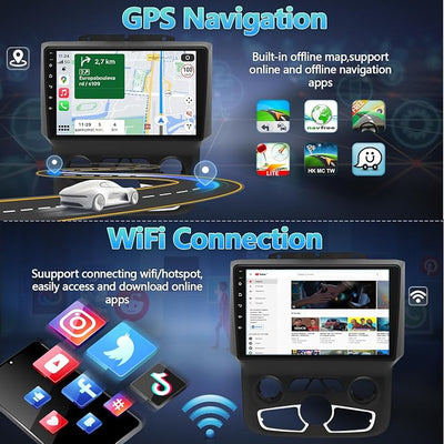 9" Touchscreen Car Stereo for Ram 2013-2019 with CarPlay & Android Auto | GPS Navigation, Bluetooth, SWC, FM/RDS, AHD Backup Camera, Android 13 OS, 2+32GB