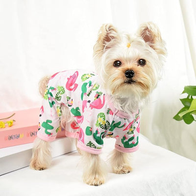 Dog Pajamas Pjs Soft Stretchy Dog Clothes for Small Dogs Girl Boy Medium Size Dogs Spring Summer Puppy Clothes Doggie Onesies Cat Pet Jammies Outfit