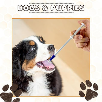 Pill Shooter for Dogs and Cats (4-PACK) – Soft Tip Pet Piller for Easy Medication Delivery | Pill Gun Dispenser Tool for Small or Large Pets | Upgraded H- Bar Design Reusable Syringe Device – Red
