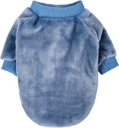 FabriCastle Small Dog Sweater, 3-Pack Dog & Cat Clothes, Soft and Warm Pet Jackets for Small Dogs Boy & Girl, Winter Pet Apparel Costumes, Puppy Outfits (Grey,Blue,Dark Blue, X-Large)