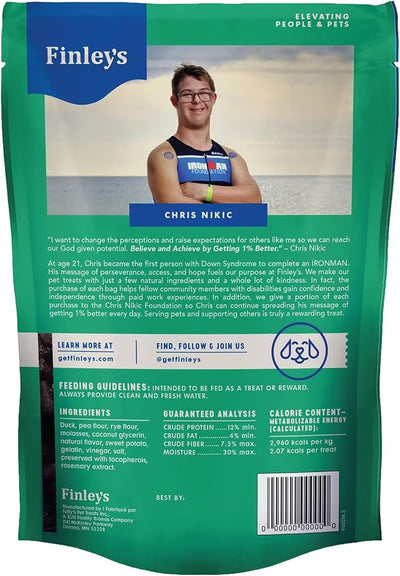 Finley's Training Treats for Puppies, Soft Duck Dog Treats for All Ages and Sizes, Limited Ingredient, Low Calories, 16oz, 2 Pack