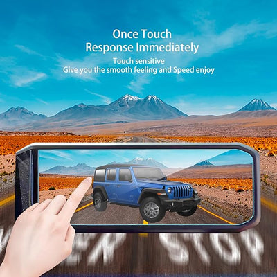 2pcs Anti-Glare 2025 2026 Jeep Gladiator Wrangler Screen Protector for 2024 2025 2026 Jeep Wrangler JL Gladiator 4xe Sport Rubicon X Sahara Willys Sport S 12.3Inch 2025 Wrangler Gladiator Accessories Tempered Glass Wrangler 12.3'' Matte V2