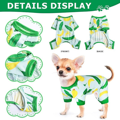 Dog Pajamas Pjs Soft Stretchy Dog Clothes for Small Dogs Girl Boy Medium Size Dogs Spring Summer Puppy Clothes Doggie Onesies Cat Pet Jammies Outfit