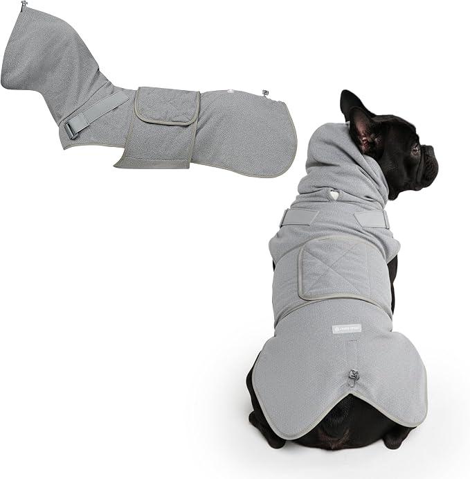 Spark Paws Anxiety Relief Vest for Dogs – Gentle Compression Dog Anxiety Suit, Calming Wrap for Separation Anxiety, Thunder, Fireworks, Suitable for Small Medium and Large Breeds - Grey - Size L