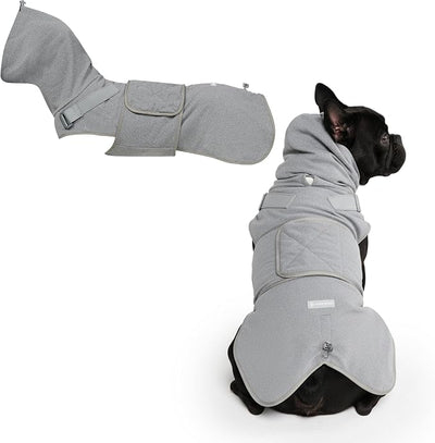 Spark Paws Anxiety Relief Vest for Dogs – Gentle Compression Dog Anxiety Suit, Calming Wrap for Separation Anxiety, Thunder, Fireworks, Suitable for Small Medium and Large Breeds - Grey - Size L