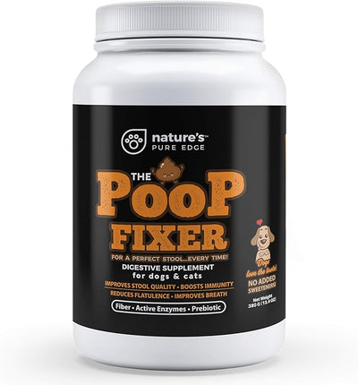 Poop Fixer Carrot & Pumpkin Powder for Dogs & Cats – Digestive Support & Fiber Supplement – Firm Stool, Healthy Poop, Anal Gland Support, Dog Diarrhea & Cat Constipation Relief – 13.4 oz