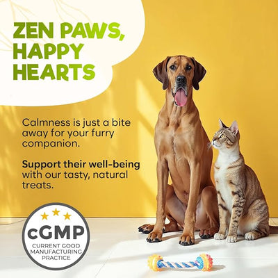 ZENO Hemp Calming Chews for Dogs Anxiety - 150 pcs - Melatonin for Stress Relief, Travel, Check-ups, Barking or Grooming - Dog Calming Treats - Beef Flavor