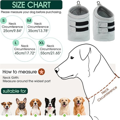 Dog Ear Muffs Noise Protection, No Shake Ear Wraps for Dogs | Dog Calming Hoodie for Anxiety Relief, Thickened Quiet Noise Cancelling Ears Cover for Fireworks Storms Grooming Drying