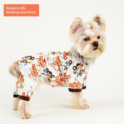 Dog Pajamas Pjs Soft Stretchy Dog Clothes for Small Dogs Girl Boy Medium Size Dogs Spring Summer Puppy Clothes Doggie Onesies Cat Pet Jammies Outfit