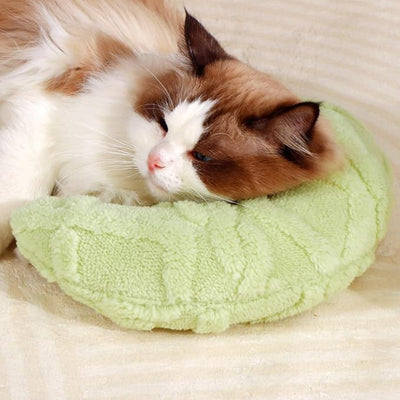 Little Pillow for Cats Puppies Ultra Soft Warm Fluffy Pet Calming Macaron Color Toy Half Donut Cuddler for Joint Relief Sleeping Improve Machine Washable-Pink