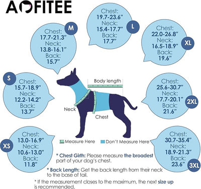 AOFITEE Extra-Large Dog Anxiety Vest, Thunder Jacket for Dogs Anxiety, Breathable Pets Calming Shirt for Fireworks, Thunder, Travel, Separation, Anti-Anxiety Pet Calming Vest with Collar, XXXL