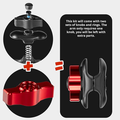 Tackform Link Vent Phone Mount Compatible with 2016-2023 Toyota Tacoma and 2014-2021 Toyota Tundra | Aluminum | Zero Slip, Anti-Scratch | Universal Holder Compatible with iPhone, Galaxy, More | Red