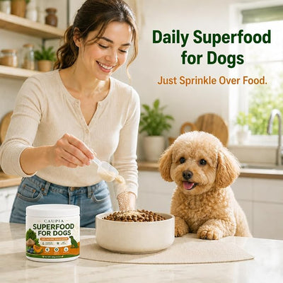 Superfood for Dogs – Daily Greens Powder for Digestion, Immune Support, Skin & Coat, Joint Health – Natural Dog Food Formula