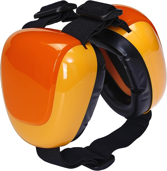 derYEP Dog Earmuffs GEN2 for Hearing Protection 30dB NRR Ear Muffs Noise Protection (Large, Energetic Tangerine)