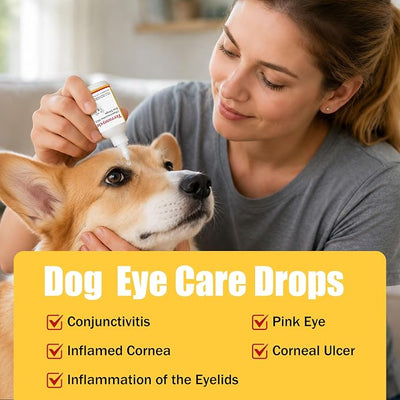 Dog Eye Drops – Supports Healthy Eyes, Relieves Discomfort from Irritation, Supports Clear Vision & Healthy Eyes – Safe for All Dog Breeds & Sizes– (0.5 fl oz)