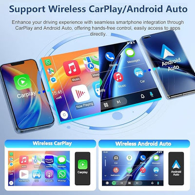 Android 15 Car Stereo for Toyota Tundra 2014-2021, 2+64GB 9-inch Touchscreen with CarPlay Android Auto, GPS Navigation, Bluetooth, WiFi, FM Radio, 720P Backup Camera