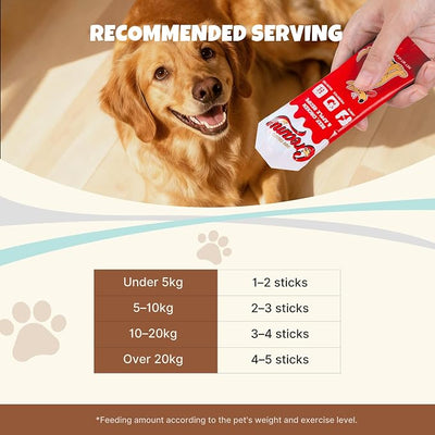 M-PETS Creamy Lickable Dog Treats, Chicken Flavor, 8 Tubes Squeeze Up Soft Dog Snacks for Puppies & Seniors, Reward Training or Food Topper,Low-Calorie Grain Free Puree for Joint & Digestive Health