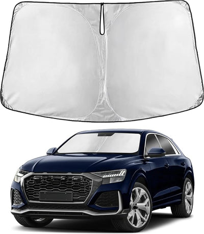 EcoNour Windshield Sunshade Compatible for Audi RS Q8 2020-2023 2024 2025, Sun Visor for Front Windshield & Window Sun Shade Cover, UV Heat Blocker & Protector, Car Accessories