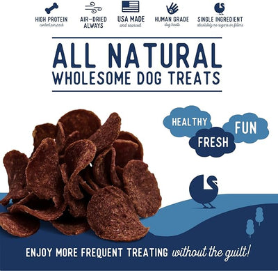 Beg & Barker Turkey Chips for Dogs (3.5 Ounce, Pack of 2) - Single Ingredient Dog Treats for Large & Small Dogs Protein Human Grade Dog Treats Made from Real Meat Turkey, Made in USA