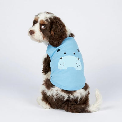 Fitwarm 3 Pack Hippo Sheep Koala Dog Shirt, Summer Clothes for Small Dogs Boy Girls, Funny Pet Outfit, Black, White, Gray, Blue, XS