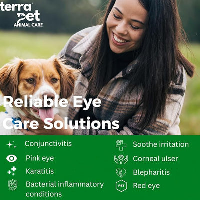 Visiopet Pet Eye Drops - Eye Drops for Dogs and Cats Vet-Recommended Dog Eye Infection Treatment to Soothe Infection Allergy,Relieve Dry Eyes Pink Eyes, Pet Tear Stain Cleaner 1/8 oz /5 ml