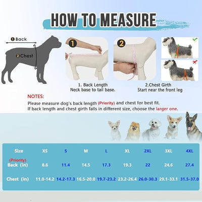 Lukovee Recovery Suit for Dogs, Zipper On Recovery Suit for Female Male Dog, Onesie Abdominal Wounds Cone E-Collar Alternative Prevent Licking Spay Recovery Suit (XL, 2TPU)