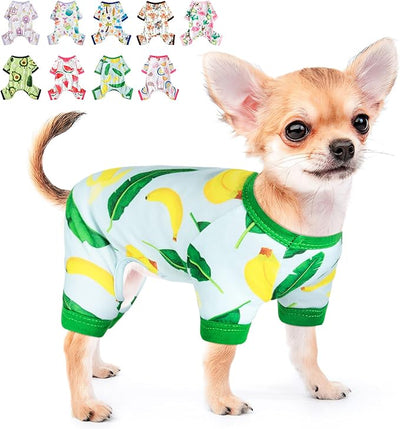 Dog Pajamas Pjs Soft Stretchy Dog Clothes for Small Dogs Girl Boy Medium Size Dogs Spring Summer Puppy Clothes Doggie Onesies Cat Pet Jammies Outfit
