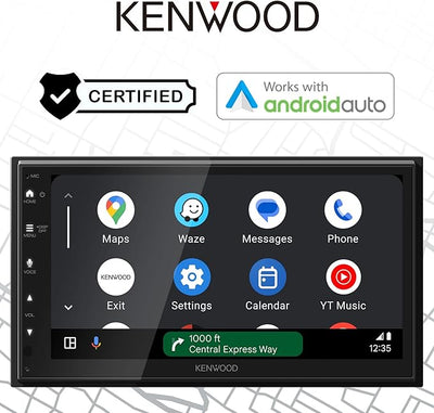 KENWOOD DMX5710S 6.8" Capacitive Touchscreen Digital Multimedia Receiver – Wireless Apple CarPlay, Android Auto, Bluetooth, iDatalink Maestro Ready