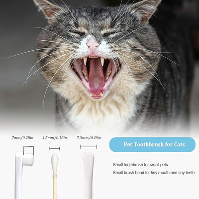 JGocot Small Dog Toothbrush,|Micro Brush Head|Nano Bristle|Soft Pet Toothbrush for Sensitive Gum&Teeth, Dog Teeth Cleaning Kit for Puppy, Kitten, Cats&Miniature Toy Size Dogs