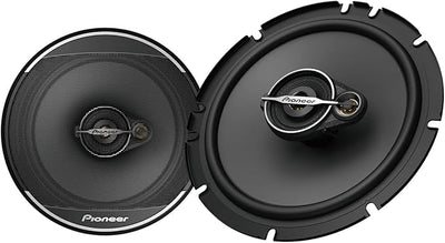 Pioneer A-Series Standard TS-A1671F 6.5” 3-Way Speakers (Pair) – 320W Max, Balanced Sound + Smooth Treble, Enhanced Bass, Ideal Factory Upgrade, Installation Adaptors Included