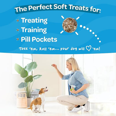 Mango, Chia, & Spinach Grain Free Dog Treats Soft - All Natural Dog Treats - Human Grade, Gluten Free, Non-GMO, Clean & Nutritious, Plant Based Vegan Ingredients - 18pk