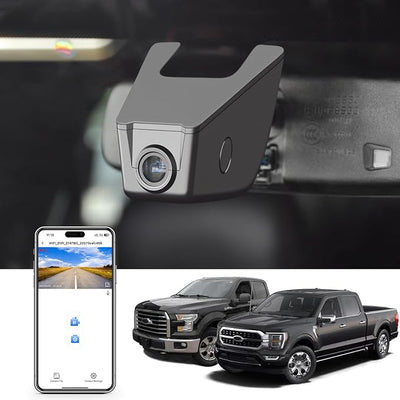 Mangoal 4K Dash Cam for Ford F150 2013-2017, F250 F350 F450 2015-2019 (B) | Super Duty 2015-2019, OEM Style, XLT Lariat King Ranch Raptor Limited Platinum, UHD 2160P Video, WiFi & App, 64GB Card