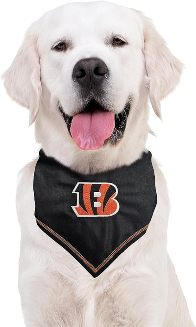 Pets First NFL Cincinnati Bengals TIE Bandana, Large/X-Large. Dog Bandana Scarf Bib for Pet Cat Dog. The Ultimate Game-Day, Party Bandana
