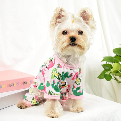 Dog Pajamas Pjs Soft Stretchy Dog Clothes for Small Dogs Girl Boy Medium Size Dogs Spring Summer Puppy Clothes Doggie Onesies Cat Pet Jammies Outfit