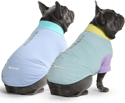 Spark Paws Sunblock Dog T-Shirt, SPF30 Protection, Lightweight Breathable Quick Dry for Dogs with Sensitive Skin - Breeze & Sorbet (Set of 2) - Size L