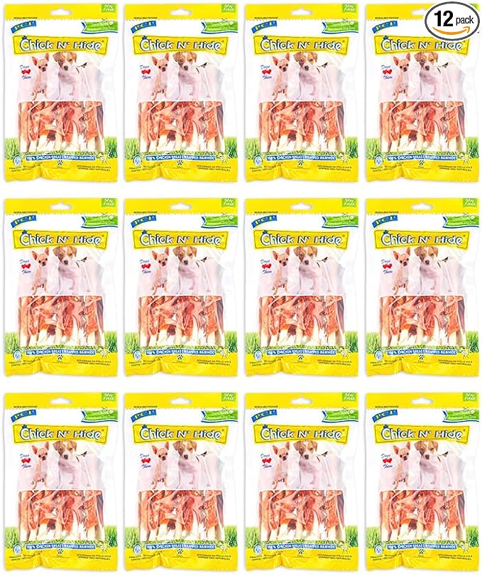 Pet Center Chick n' Hide 6 Count Dog Treats, Pack of 12