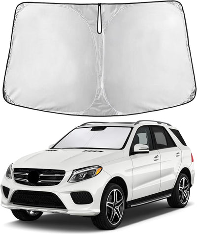 EcoNour Windshield Sunshade Compatible for Mercedes-Benz GLE Class 2012-2017 2018 2019,(Not Fit for GLE Class Coupe) Sun Visor for Front Window Sun Shade Cover, UV Heat Protector, Car Accessories