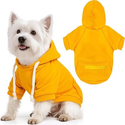 PETCARE Basic Dog Hoodie Sweaters for Small Medium Large Dogs Cats Puppy Clothes Soft Warm Fleece Dog Hoodies Sweatshirt with Small Pockets Fall Winter Chihuahua Dachshund Golden Retriever Outfits