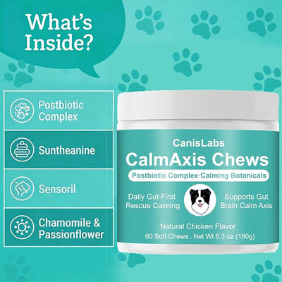 Chews, Calming Chews for Dogs, Soothe Your Pet's Emotions, Reduce Stress and Anxiety for Puppies Small All Dogs, 60 Count (2pc)