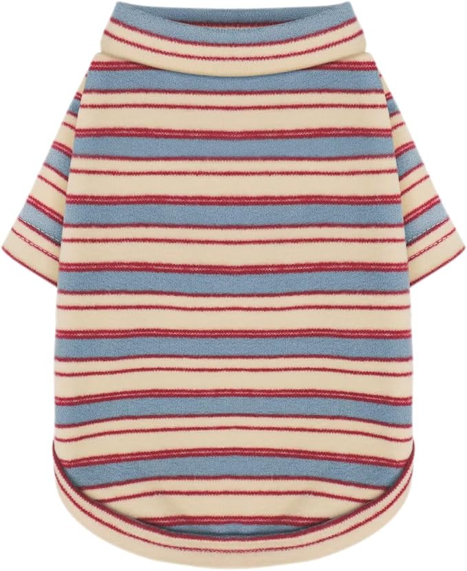 Stylish Striped Block Dog Shirt, Comfortable, Breathable, and Wrinkle-Resistant. Perfect Apparel for Small, Medium, & Large Dogs, a Must-Have for Pet Lovers S