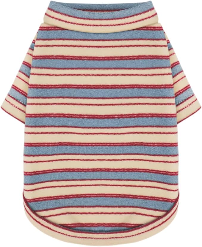 Stylish Striped Block Dog Shirt, Comfortable, Breathable, and Wrinkle-Resistant. Perfect Apparel for Small, Medium, & Large Dogs, a Must-Have for Pet Lovers XS
