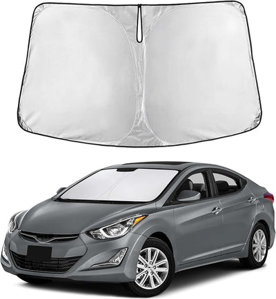 EcoNour Windshield Sunshade Compatible for Hyundai Elantra 2011-2014 2015 2016, Sun Visor for Front Windshield & Window Sun Shade Cover, UV Heat Blocker & Protector, Car Accessories